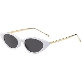 Oversized Womens Fashion Small-Frame Glasses Sunglasses Vintage Metal Frame UV400 - Style 02 - CQ18GUL365T $21.38