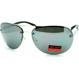 Round Fashion Sunglasses Rimless Round Aviator Spring Hinge - Silver - CA11NBAZIXL $8.04