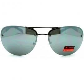 Round Fashion Sunglasses Rimless Round Aviator Spring Hinge - Silver - CA11NBAZIXL $18.60