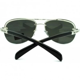 Round Fashion Sunglasses Rimless Round Aviator Spring Hinge - Silver - CA11NBAZIXL $18.60