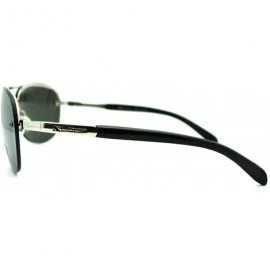 Round Fashion Sunglasses Rimless Round Aviator Spring Hinge - Silver - CA11NBAZIXL $8.04