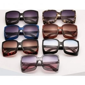 Round Oversize Leopard Print Square Sunglasses For Women Vintage Retro Sun Galsses Men Luxury Brand - C3 - CP197ZRS3EY $19.64