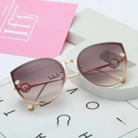Oversized Square Metal Cat Sunglasses Female Male Multicolor Sun Glasses Outdoor Travel Driving Eyewear - 3 - CF18W0MWM3T $28.50