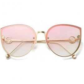 Oversized Square Metal Cat Sunglasses Female Male Multicolor Sun Glasses Outdoor Travel Driving Eyewear - 3 - CF18W0MWM3T $28.50