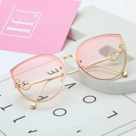 Oversized Square Metal Cat Sunglasses Female Male Multicolor Sun Glasses Outdoor Travel Driving Eyewear - 3 - CF18W0MWM3T $28.50