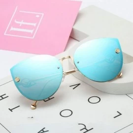 Oversized Square Metal Cat Sunglasses Female Male Multicolor Sun Glasses Outdoor Travel Driving Eyewear - 3 - CF18W0MWM3T $28.50