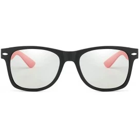 Square Fashion Classic Men's Square Frame Discoloration Polarized Sunglasses Ultra light - Red - C618XMZ7EC2 $27.27