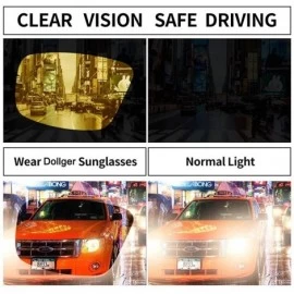 Oversized Night Vision Glasses for Driving Anti-glare Polarized Nightguide HD Glasses Women - Black - CA1945RAAI6 $17.66