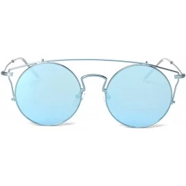 Wrap Women's Cutout Highbrow Sunglasses Round Lens 56mm - B - CZ182DZLLSH $10.39