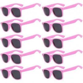 Wayfarer Retro Vintage Glasses Smoke Lens 10 Pairs in Multiple Colors. - Pink_10_pairs - CK12728EI75 $38.19