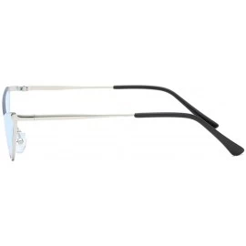 Round Sunglasses Small Round Metal Frame Cat Eye Candy Color Unisex Sun Glasses - Blue - CC18Q82RYR3 $19.34