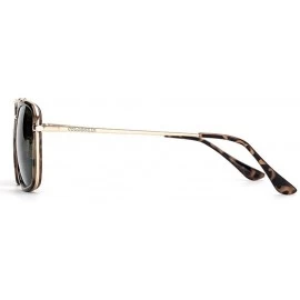 Oversized Sunglasses For Women Vintage Men Metal Frame UV400 Protection Gradient Green - Green - C818YLYWAQR $25.69