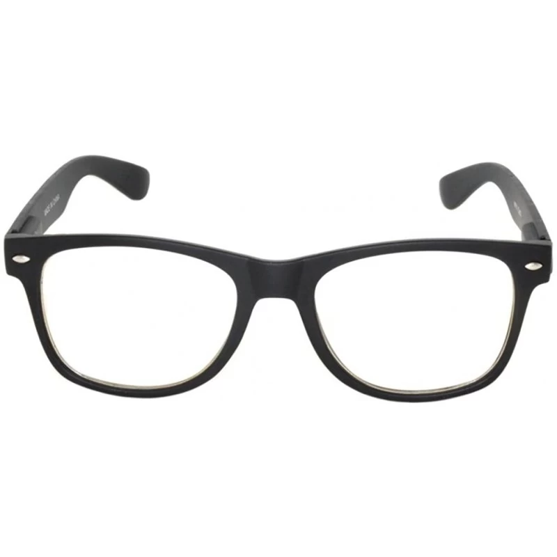 Rectangular Classic Black Vintage Sunglasses Matte - Rubber - Shiny... - Black_matte_clear - CA11VBMOE1J $10.65