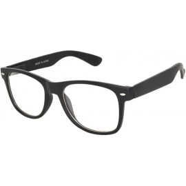 Rectangular Classic Black Vintage Sunglasses Matte - Rubber - Shiny... - Black_matte_clear - CA11VBMOE1J $17.91