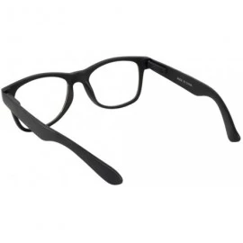 Rectangular Classic Black Vintage Sunglasses Matte - Rubber - Shiny... - Black_matte_clear - CA11VBMOE1J $17.91