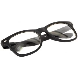 Rectangular Classic Black Vintage Sunglasses Matte - Rubber - Shiny... - Black_matte_clear - CA11VBMOE1J $17.91