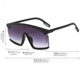 Square Designer Oversized Visor Shield Sunglasses unisex Brand Hood Goggles Big Flat Top Mask Sun Glasses - Transparent - C11...