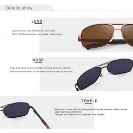 Sport Mens polarized sunglasses-Fashion glasses for men - Gold/Brown - C318E43XRCD $15.31