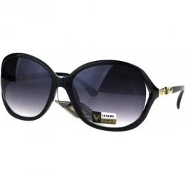 Butterfly Womens Exposed Lens Butterfly Plastic Designer Fashion Sunglasses - Black Smoke - C9185YNLIRN $11.55