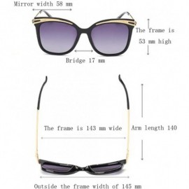Wrap Womens Women's Liner SunglassesTwo-color ladies polarized sunglasses - Bright Black - CW1853EDU5N $44.51