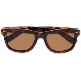 Wayfarer Sunglass Warehouse Drifter - Polarized Plastic Retro Square Men's & Women's Full Frame Sunglasses - CV12O6LD43T $15.75