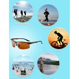 Oversized Unisex Polarized Sunglasses Oversized Fashion Shades For Men/Women - Brown - CJ18SITNEUK $11.90