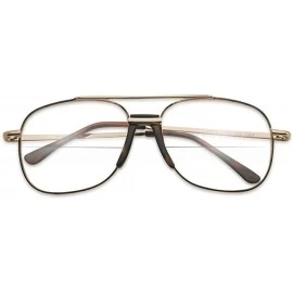 Aviator Original Metal Crossbar Aviator Style Bifocal Optical Reading Glasses Rx Strengths +1.00 - +3.00 - Gold Tortoise - CY...