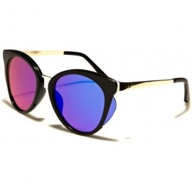 Cat Eye Stylish Design Contemporary Elegant Sexy Womens Cat Eye Sunglasses - Black / Green & Blue - CX18ECGEN4G $13.61