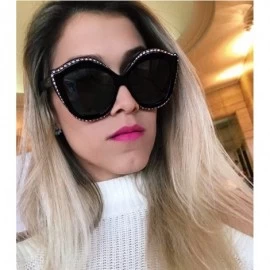 Oversized Lip Shape Diamond Sunglasses Women Brand Designer Luxury Crystal Sun Glasses - Red - CT189OL6H72 $23.18