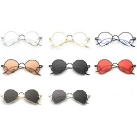 Oval Chic Women Brand Design Irregular Oval Transparent Party Sunglasses - Black&clear - CZ18LNQCX6K $10.25