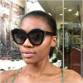 Oversized Lip Shape Diamond Sunglasses Women Brand Designer Luxury Crystal Sun Glasses - Red - CT189OL6H72 $23.18