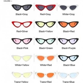 Goggle Retro Small Sunglasses-Polarized Shade Glasses With Classic Narrow Cat Eye Lens - K - C11905Y2K8Z $36.05