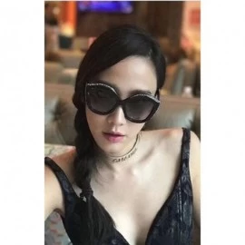Oversized Lip Shape Diamond Sunglasses Women Brand Designer Luxury Crystal Sun Glasses - Red - CT189OL6H72 $23.18