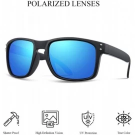 Wayfarer Polarized Sunglasses for Men Women Classic Trendy Stylish 100% UV Protection Sunglasses - Blue - C3194NZEMT4 $13.26