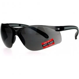 Sport ANSI Z87.1+ Protection Half Rim Sport Safety Glasses - Grey - C4128UNMFDZ $22.70