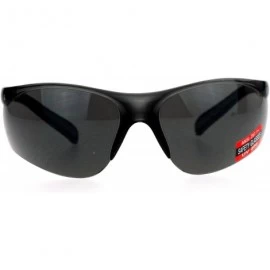 Sport ANSI Z87.1+ Protection Half Rim Sport Safety Glasses - Grey - C4128UNMFDZ $12.57