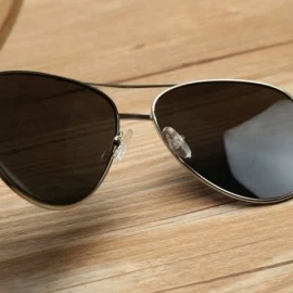 Oversized Unisex Wooden Bamboo Aviator Sunglasses Classic Retro Designer Uv400 60mm - Brown/Brown - CG12EMXXI3D $9.82