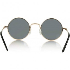 Round Retro Round Sunglasses Small Colored Lens Hippie John Lennon Glasses - CE190T0WTZD $10.33