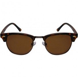 Sport Semi Rimless Polarized Sunglasses Protection 540916A P 4 - Tortoise Frame/Grey Polairzed Lens - CJ194QQRDT2 $12.86
