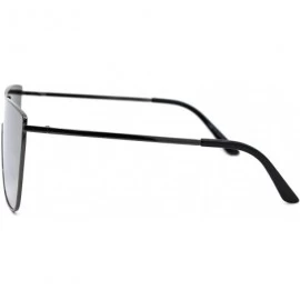 Square Womens Modern Fashion Sunglasses Square Metal Frame Mono Lens UV 400 - Gunmetal (Silver Mirror) - CI18ZWOCOCN $22.00