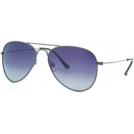 Oversized Classic Aviator Sunglasses for Women Men UV400 Lens Stainless Steel Frame Glasses Lightweight - C5189SHZIUL $23.27
