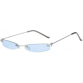 Rectangular Vintage Sunglasses Rectangular Eyewear Protection - E - CL18YL2ZH5U $17.09