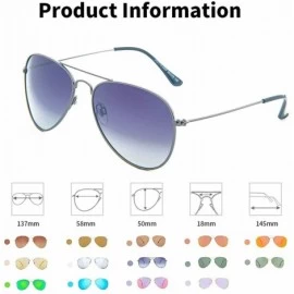 Oversized Classic Aviator Sunglasses for Women Men UV400 Lens Stainless Steel Frame Glasses Lightweight - C5189SHZIUL $23.27