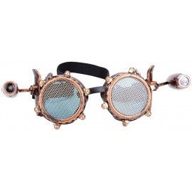 Goggle Steampunk Glasses Rave Retro Vintage Spikes Goggles Cosplay Halloween - Brown - CO18HT2IYL3 $23.71
