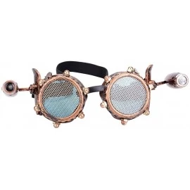 Goggle Steampunk Glasses Rave Retro Vintage Spikes Goggles Cosplay Halloween - Brown - CO18HT2IYL3 $8.67