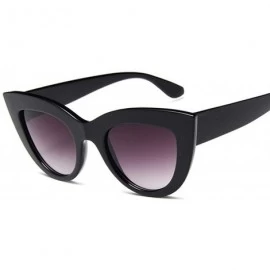 Cat Eye New Retro Fashion Sunglasses Women Brand Designer Vintage Cat Eye Black Sun Glasses Female Lady UV400 Oculos - C11985...