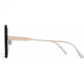 Oversized Oversized Rimless Sunglasses Women Square Transparent Candy Color Lens - Grey - CK18QS9HR7C $11.52