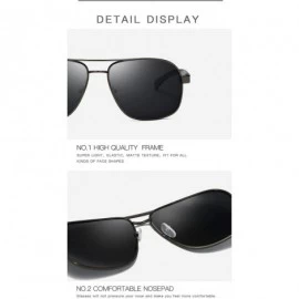 Round UV400 Fashion Classic Metal Eyewear Driving Fishing Polarized Light Beach and Hiking Sunglasses - Black-green - CZ18X5G...