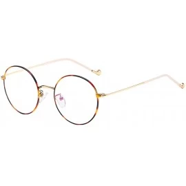 Round Fashion Anti-blue light Hiramitsu Myopia Glasses Retro Glasses - Tortoiseshell - CL1978LZW7D $23.87