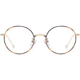 Round Fashion Anti-blue light Hiramitsu Myopia Glasses Retro Glasses - Tortoiseshell - CL1978LZW7D $23.87